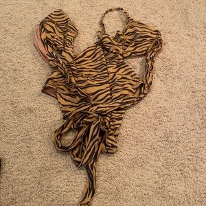 Aerie tiger print swimsuit